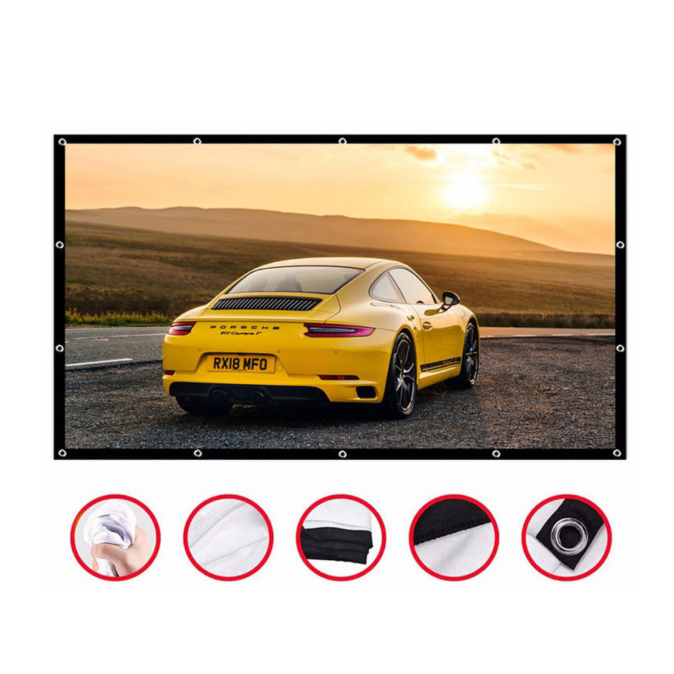 Movie Night Magic 120-inch Portable Projector Screen Unfold and Enjoy Vista Shops