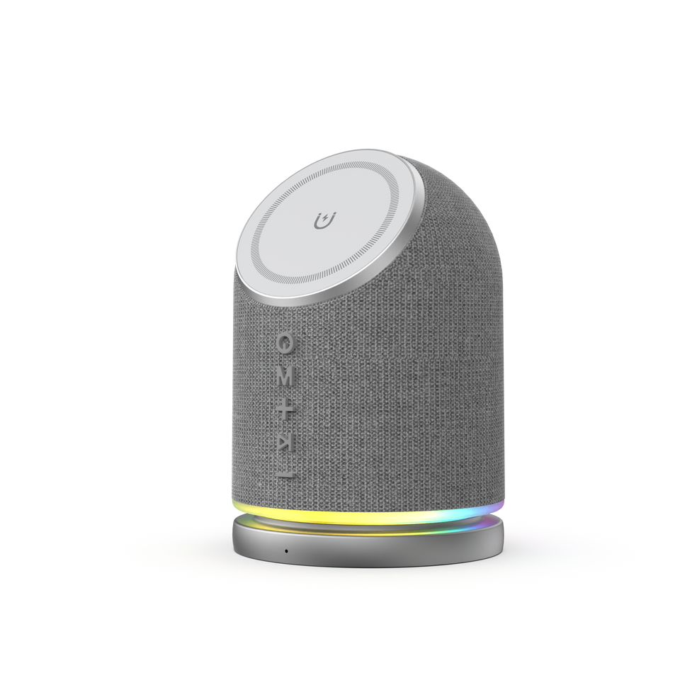 Mood-Enhancing Wireless Charging Bluetooth Speaker with RGB Lights & Stereo Sound Vista Shops