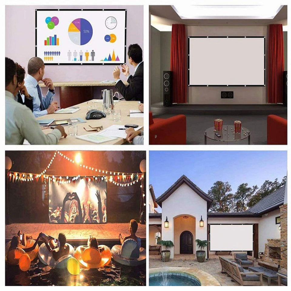 Movie Night Magic 120-inch Portable Projector Screen Unfold and Enjoy Vista Shops