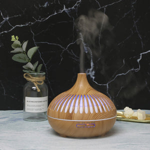 Essential Oil Humidifier in Six Natural Design With Remote + Bonus Three Aroma Oils