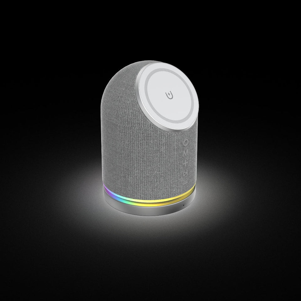 Mood-Enhancing Wireless Charging Bluetooth Speaker with RGB Lights & Stereo Sound Vista Shops