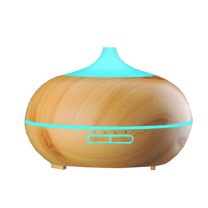 Essential Oil Humidifier Natural Design With Remote + Bonus Three Aroma Oils