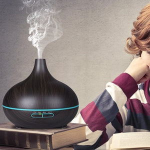 Essential Oil Humidifier in Six Natural Design With Remote + Bonus Three Aroma Oils