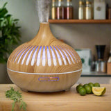 Essential Oil Humidifier in Six Natural Design With Remote + Bonus Three Aroma Oils