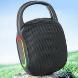 Glowing Beats Bluetooth Mini Speaker with RGB Lights, Multi-Play Support and Portable Outdoor Hook