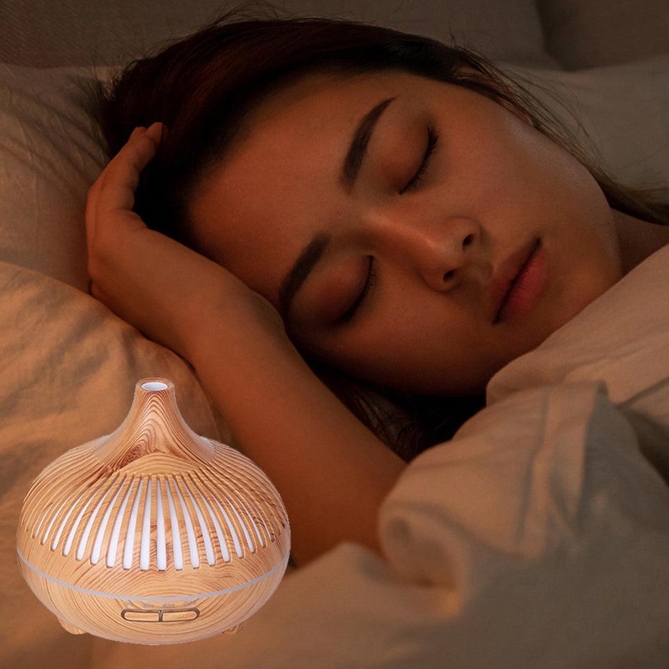 Essential Oil Humidifier in Six Natural Design With Remote + Bonus Three Aroma Oils
