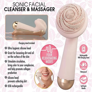 Fresh And Clean USB Rechargeable Silicone Exfoliator For Flawless Face That Glows