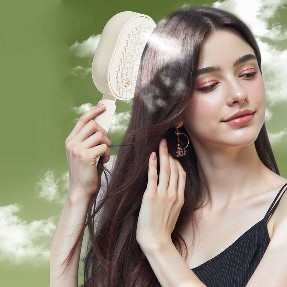 Silk Stream Mist Brush Electric Anti-Static Oil Spray Massager