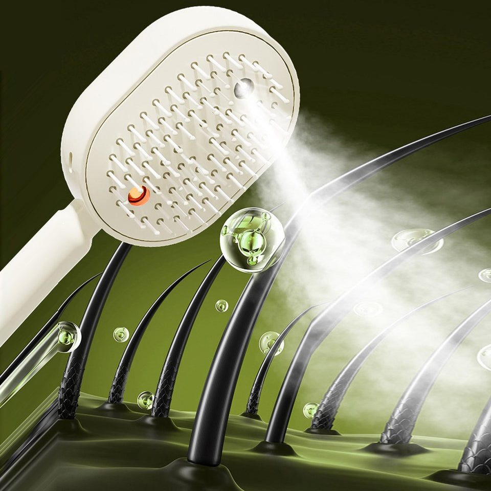 Silk Stream Mist Brush Electric Anti-Static Oil Spray Massager