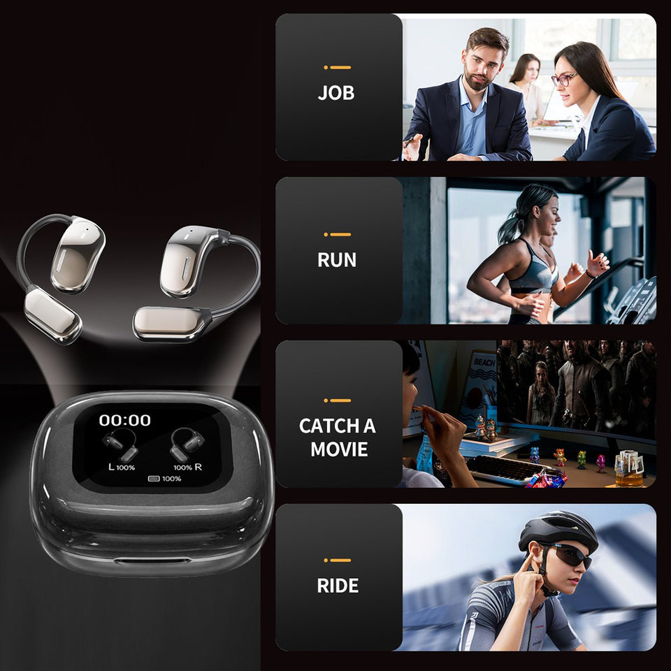AI 3 in 1 Global Language Translator And Bluetooth Open Earphones