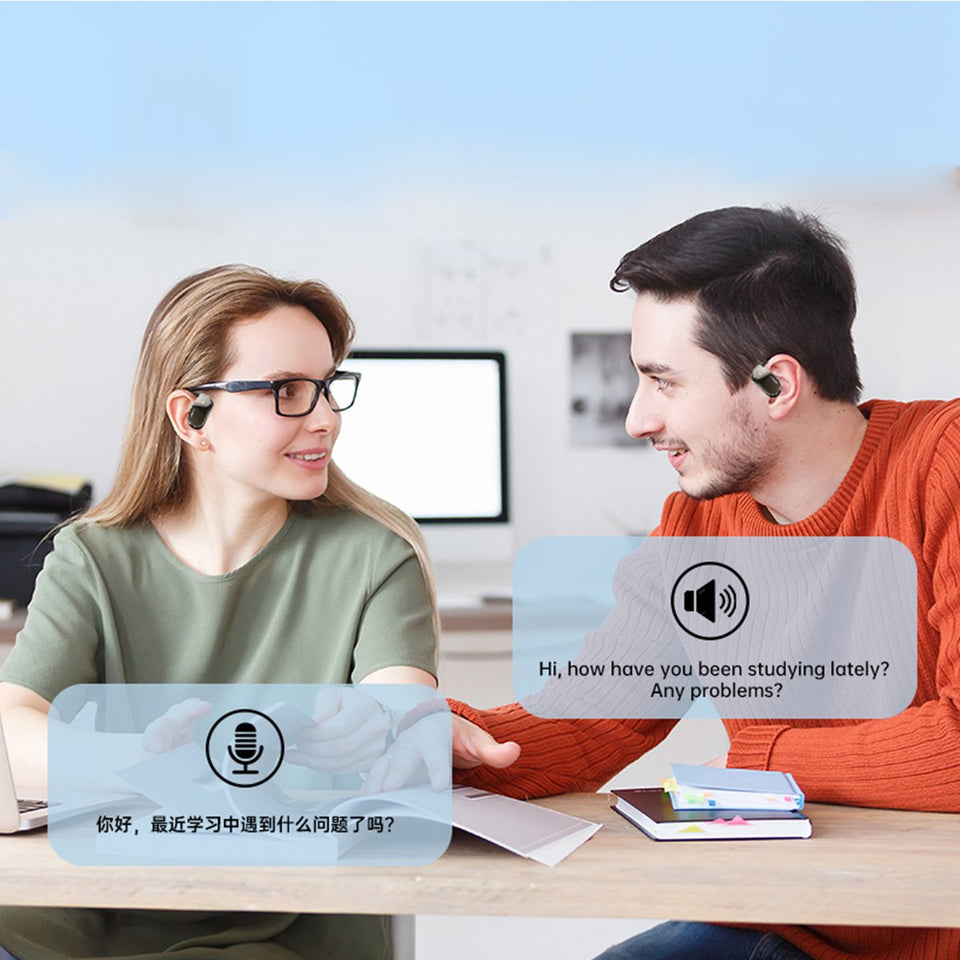 AI 3 in 1 Global Language Translator And Bluetooth Open Earphones
