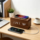 Aura Digital Hub Wireless Charging + LED Alarm Clock And Temperature