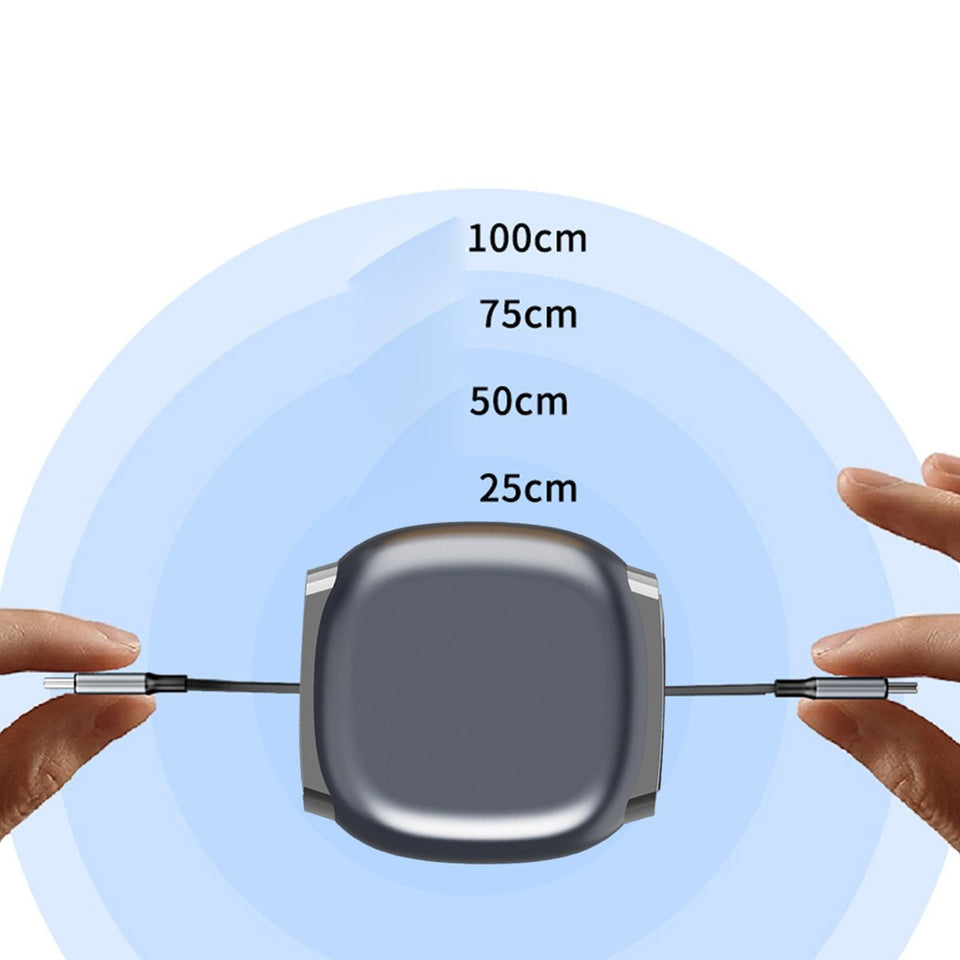 AutoReel Type-C Retractable Charging Cable