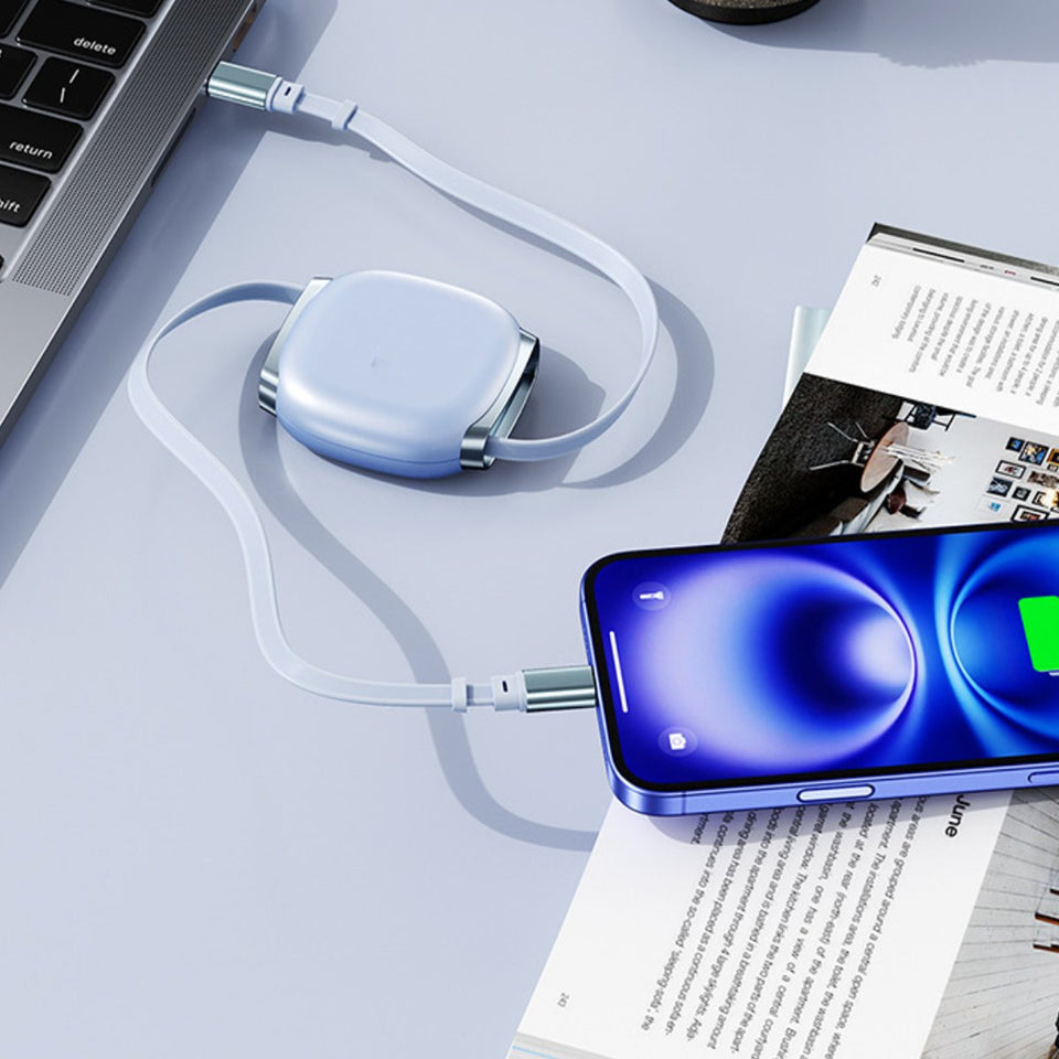 AutoReel Type-C Retractable Charging Cable
