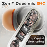 EchoZen Quad Mic Earbuds With Noise Cancellation