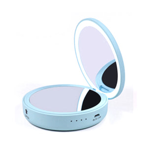 Compact Mirror With Portable Phone Charger