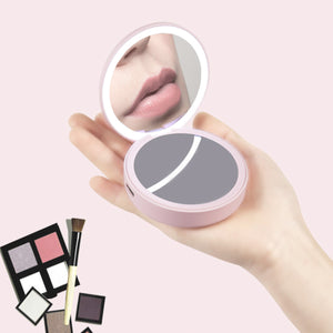 Compact Mirror With Portable Phone Charger