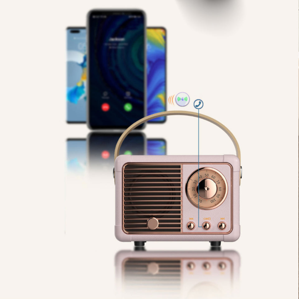 Mini Haut-Parleur Bluetooth Design Rétro et Radio-FM R919-B - Rouge Mini Haut-Parleur Bluetooth Design Rétro et Radio-FM R919-B - Rouge