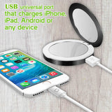 Compact Mirror With Portable Phone Charger