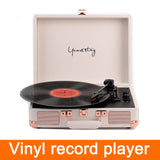 Turntable Portable Suitcase Phonograph Vinyl Record Player Bluetooth